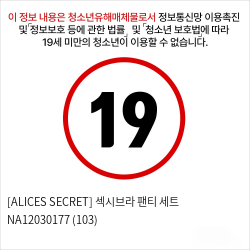 [ALICES SECRET] 섹시브라 팬티 세트 NA12030177 (103)