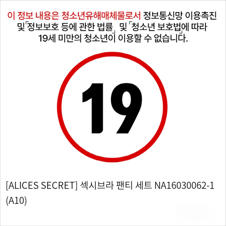 [ALICES SECRET] 섹시브라 팬티 세트 NA16030062-1 (A10)