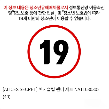 [ALICES SECRET] 섹시슬립 팬티 세트 NA11030302 (40)